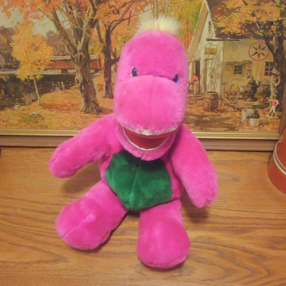 Vtg 90s 🔥 Barney Purple 💜 Dinosaur Plush 1993 Stuff Animal Toy Well Made 15" - Picture 1 of 7